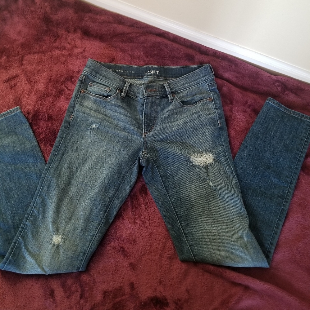 The loft modern skinny jeans